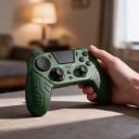 Controler de joc wireless pentru PS4 și PS3 cu conectivitate Bluetooth și panou tactil de culoare verde pentru PC, telefon Android și Android TV 4