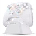 Controller di gioco Bluetooth e cablato con effetto Hall, retroilluminazione RGB e stazione di ricarica per PC, Steam, Nintendo Switch, iPhone 9