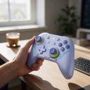 Controller di gioco meccanico Bluetooth per Nintendo Switch 1 e 2 in colore viola chiaro per PC con Windows 10 e 11 Android e iOS 2