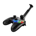 Controller di gioco wireless nero GameSir T4 Pro con giroscopio, retroilluminazione RGB e supporto per tutte le piattaforme 4