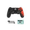 Controller wireless nero-rosso con motivo di ragno per console PlayStation 4 con vibrazioni e sensore di movimento a 6 assi 2