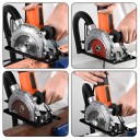 Convertitore di smerigliatrice angolare in dispositivo di taglio 125 mm Base guida Copertura del disco Aspirazione della polvere Set completo per tagli precisi 3