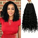 Copánky box braids 25 cm ze syntetických vlasů, sada 13 ks, příčesek pro pletení účesů, vlasové prodloužení 3