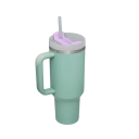 Coperchio di ricambio per Stanley Cup 10 x 4 cm Coperchio in plastica con guarnizione in silicone Coperchio resistente alle fuoriuscite Coperchio con foro per cannuccia Termohr mug 2