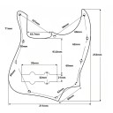 Coperchio per chitarra basso a quattro corde JB per standard americano FD Jazz Bass Finitura perlacea Pannello protettivo contro i graffi 3