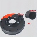 Coperchio per smerigliatrice angolare per aspirazione della polvere con attacco rimovibile girevole a 360° con spazzola Lavorazione e taglio senza polvere Calcestruzzo Pietra 3