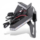 Coperchio posteriore e supporto targa con indicatori LED e illuminazione targa 12V, alluminio e acciaio inox, nero, per Ducati Panigale V2, V4 e 4