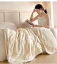 Coperta invernale calda 120 x 200 cm Morbida coperta soffice per letto e divano Superficie delicata piacevole al tatto Coperta calda per tutto l'anno 6