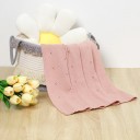 Coperta lavorata a maglia per bambini 70x90 cm in morbido cotone Mimixiong per neonati da carrozzina, lettino o per casa Coperta morbida per nido 5