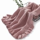 Coperta per neonati 90 x 70 cm con bordo arricciato su tutti e quattro i lati per avvolgimento nel passeggino e copertura durante il sonno 1
