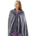 Coperta riscaldata con chiusura a zip 150 x 80 cm Coperta riscaldante grigia USB con 8 zone riscaldanti e 3 modalità di temperatura per il comfort domestico 2