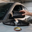 Coperți pentru oglinzile laterale de formă sportivă, stânga și dreapta, 2 buc, ABS, aspect de carbon, pentru Volkswagen Golf MK7.5 GTI GTD R R-Line 2