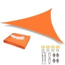 Copertină triangulară impermeabilă 5x5x5 m cu 98% filtru UV, pânză pentru grădină, terasă, balcon, șezlong, camping cu set de accesorii 5