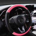 Copertura elastica per volante da 37 a 38 cm in PU pelle lucida con pietre decorative Senza anello interno Per volante rotondo e a D 6