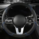 Copertura in pelle per volante 38 cm con motivo a rombi in rilievo e bordino colorato Strato interno antiscivolo per auto 6