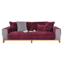 Copertura in velluto per divano antiscivolo e pelosa 90 x 180 cm a quadri in flanella lavabile in lavatrice per divano e poltrona nel soggiorno 40