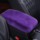 Copertura per bracciolo auto 29 x 19,5 cm Copertura in peluche viola riscaldante in finta pelliccia di coniglio Copertura morbida e soffice per console 1