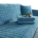 Copertura per divano a scacchi 110 x 180 cm in peluche antiscivolo in velluto e flanella copertura protettiva per divano da soggiorno 3