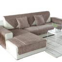 Copertura per divano a scacchi 110 x 180 cm in peluche antiscivolo in velluto e flanella copertura protettiva per divano da soggiorno 14