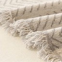 Copertura per divano con motivo a zigzag 180 x 300 cm motivo in ciniglia con frange antiscivolo lavabile protezione per divano per tutte le stagioni 11