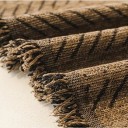 Copertura per divano con motivo a zigzag 180 x 300 cm motivo in ciniglia con frange antiscivolo lavabile protezione per divano per tutte le stagioni 17