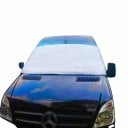 Copertura per parabrezza Mercedes-Benz Sprinter e VW Crafter 2006-2018 Trapuntato Argento 4 strati Copertura per finestre laterali Fessure 2