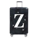 Copertura protettiva elastica per valigia da viaggio con stampa di lettere 80 cm tessuto elastico copertura nera elastica per bagagli da viaggio 26