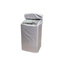 Copertura protettiva impermeabile per lavatrice 58 × 60 × 90 cm Copertura argento contro polvere, sole e umidità con zip frontale e coperchio 1