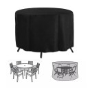 Copertura protettiva rotonda 204 × 60 cm Mobili da giardino Copertura impermeabile contro pioggia, neve, polvere e sole Protezione robusta 1