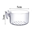 Copo de acrílico 3 x 5 cm para plantas aquáticas de aquário com ventosa Aberturas para circulação de água Cultivo de plantas Decoração de aquário 3