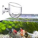 Copo de acrílico 4 x 3,8 cm para plantas aquáticas de aquário Suporte decorativo com ventosa Aberturas para circulação de água Acessórios 2