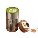 Copo Térmico 450ml com Display Digital de Temperatura Copo de Bebida em Aço Inoxidável 316 6x18cm Termo com Abertura para Beber Copo de Viagem 2