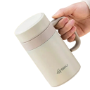 Copo térmico com filtro removível e tampa rígida 500 ml aço inoxidável com pega copo térmico para chá e café para uso diário 2