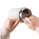 Copo térmico com filtro removível e tampa rígida 500 ml aço inoxidável com pega copo térmico para chá e café para uso diário 7