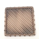Copper Coaster with Woven Pattern 2
