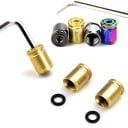 Copri valvole metallici per pneumatici 4 pz Lega di zinco Superficie lucida con scritta Sport Inclusa chiave a brugola per la serratura 8
