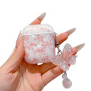 Coque AirPods Pro douce avec motif de nœud scintillant en cristal doux et transparent, protection contre la poussière, les rayures et les chocs 3