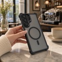 Coque antichoc mate pour Samsung Galaxy S24 Ultra avec chargement sans fil magnétique Coins renforcés PC et TPU Étui pour mobile S24 Ultra 19