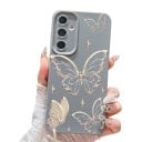 Coque de protection en silicone pour Samsung Galaxy A55 avec des papillons Résistante Protection de l'appareil photo Surface légèrement 8