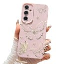 Coque de protection en silicone pour Samsung Galaxy A55 avec des papillons Résistante Protection de l'appareil photo Surface légèrement 9
