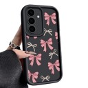 Coque de protection en silicone pour Samsung Galaxy A57 avec des nœuds peints Bord surélevé autour de l'appareil photo Bords surélevés Coque flexible pour téléphone 8