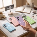 Coque de protection pour mobile Samsung Galaxy A37 Double couche Coque surélevée autour du module de la caméra Boutons latéraux protégés Sur le chargeur sans fil 3
