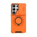 Coque de protection résistante aux chocs pour Samsung Galaxy S25+ avec support rond escamotable et cache objectif coulissant en polycarbonate et TPU 6