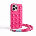 Coque en silicone avec ventouses et dragonne pour iPhone 17 Pro Antidérapante Tient sur surface lisse Pour vidéos et photos 13