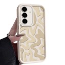 Coque en silicone de protection pour Samsung Galaxy A17 avec impression de bandes ondulées Bords surélevés Bordure en escalier autour de l'appareil photo Pour un usage quotidien 10