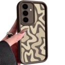 Coque en silicone de protection pour Samsung Galaxy A17 avec impression de bandes ondulées Bords surélevés Bordure en escalier autour de l'appareil photo Pour un usage quotidien 9