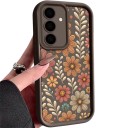 Coque en silicone flexible pour Samsung Galaxy A15 avec motif de fleurs colorées Cadre surélevé autour de la caméra Bords surélevés Découpes pour le haut-parleur 8