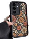 Coque en silicone flexible pour Samsung Galaxy A15 avec motif de fleurs colorées Cadre surélevé autour de la caméra Bords surélevés Découpes pour le haut-parleur 10