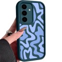 Coque en silicone flexible pour Samsung Galaxy A55 avec décor de surfaces ondulées Bord surélevé autour de l'écran Cadre saillant des objectifs Pour tous les jours 12