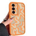 Coque en silicone flexible pour Samsung Galaxy A55 avec décor de surfaces ondulées Bord surélevé autour de l'écran Cadre saillant des objectifs Pour tous les jours 13